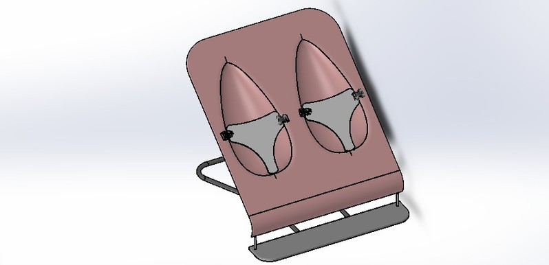 Twin Baby Bouncer CAD design
